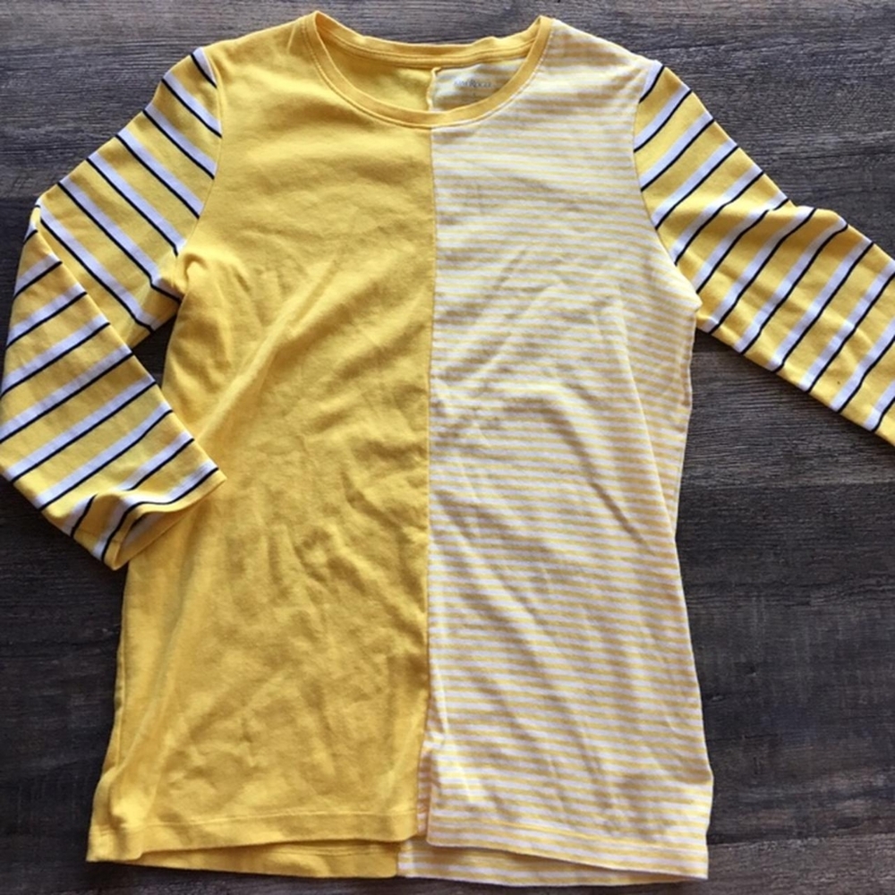 Yellow striped top by Kim Rogers S